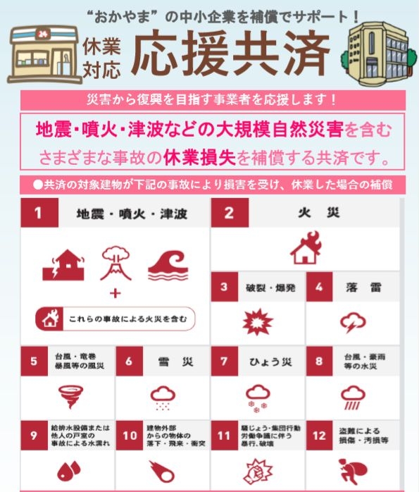 「もしも」の備えに、火災共済「総合プラン」と「休業対応応援共済」